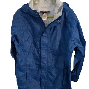 REI Kids Blue Hooded Raincoat